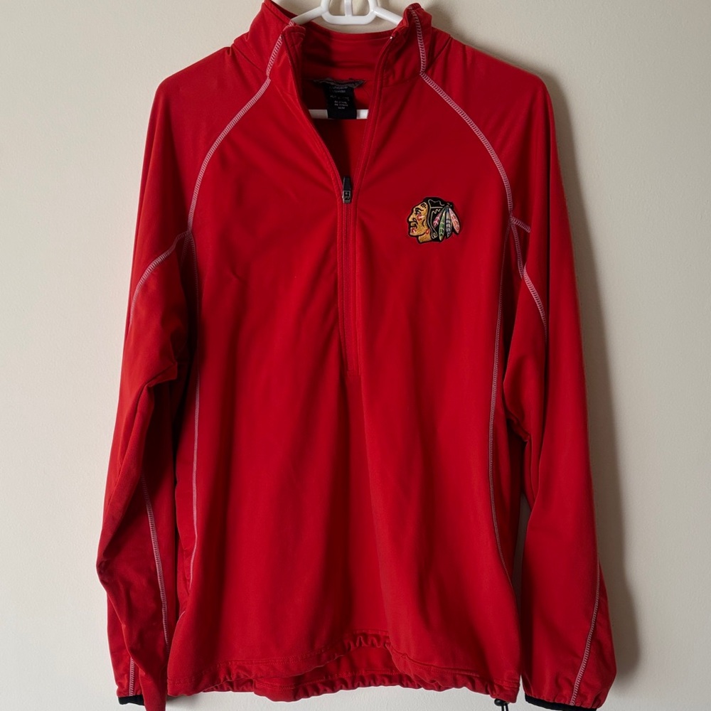 Red Chicago Blackhawks half-zip Pullover Longsleeve pullover - Picture 5 of 7